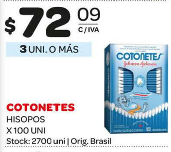 Carrefour Maxi Cotonetes Hisopos x 100 Uni oferta