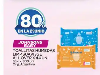 Carrefour Maxi Johnsons Baby Toallitas Humedas Limp Suavi/Ge All Over x 44 Uni oferta