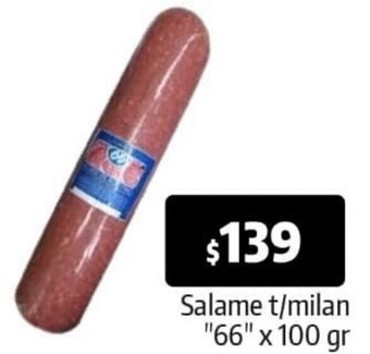 Autoservicio Capo Salame t/Milan "66" x 100g oferta