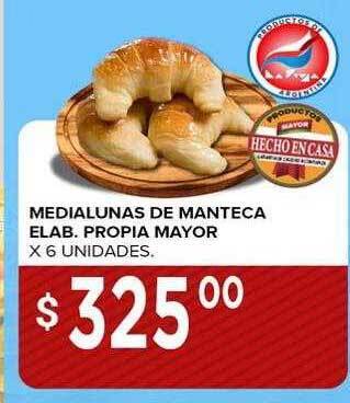 Supermercados Mayor Medialunas de manteca elab. propia mayor oferta