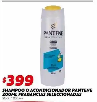 Shampoo o acondicionador pantene o fragancias seleccionadas