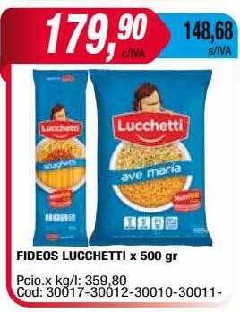 Maxiconsumo Fideos lucchetti oferta
