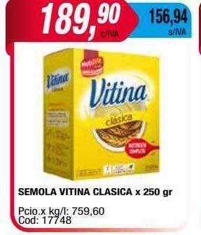 Maxiconsumo Semola vitina clasica oferta