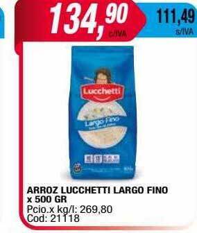 Maxiconsumo Arroz lucchetti largo fino oferta