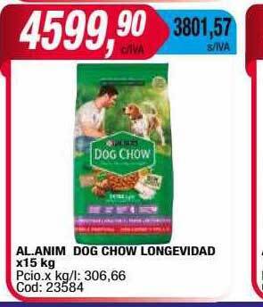 Maxiconsumo Al.anim dog chow longevidad oferta