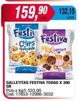 Maxiconsumo Galletitas festiva todas oferta