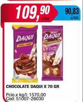 Maxiconsumo Chocolate daqui oferta