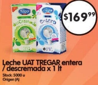 Supermercados Buenos Días Leche UAT TREGAR Entera/Descremada 1L oferta