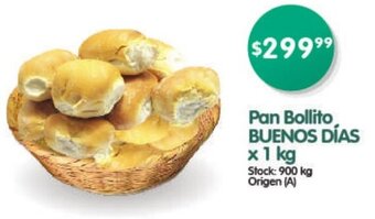 Supermercados Buenos Días Pan Bollito Buenos Días x 1kg oferta