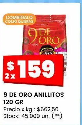 Walmart 9 de oro anillitos 120 gr oferta