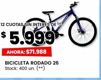 Walmart Bicicleta rodado 26 oferta