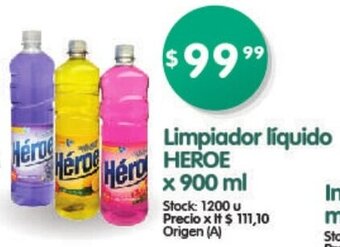 Supermercados Buenos Días Limpiador Líquido Héroe x 900ml oferta