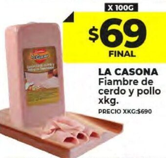 Supermayorista Vital La Casona Fiambre de Cerdo y Pollo 100g oferta