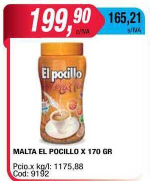Maxiconsumo El Pocillo Malta X 170 Gr oferta