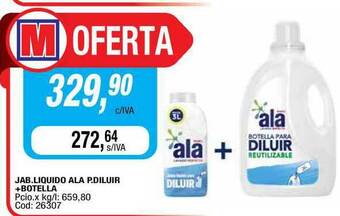 Maxiconsumo Ala Jab.Liquido P.Diluir +Botella oferta
