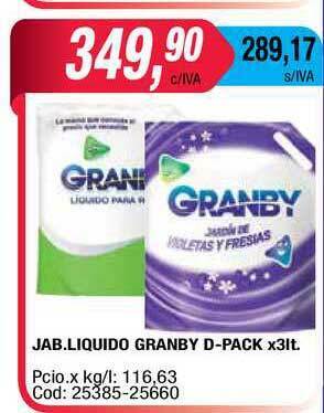 Maxiconsumo Granby Jab.Liquido D-Pack X3lt oferta