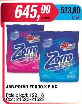 Maxiconsumo Zorro Jab.Polvo x 5 Kg oferta