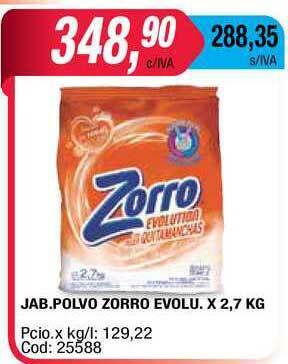 Maxiconsumo Zorro Jab.Polvo Evolu. X 2,7 Kg oferta
