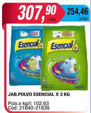 Maxiconsumo Esencial Jab.Polvo X 3 Kg oferta
