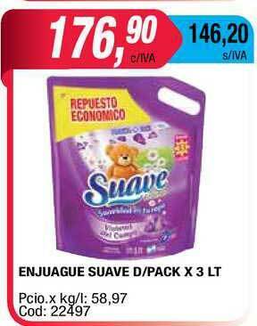 Maxiconsumo Suave Enjuague D-Pack X 3 Lt oferta