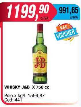 Maxiconsumo Whisky J&B X 750 Cc oferta