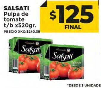 Supermayorista Vital Salsati Pulpa de TOmate t/b 520g oferta