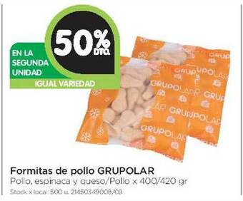 Jumbo Grupolar Formitas De Pollo x 400/420gr oferta