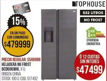 Coto Heladera No Frost BCD606WHI oferta