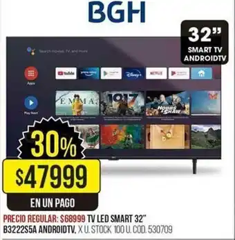 Coto BGH TV Led Smart 32" oferta