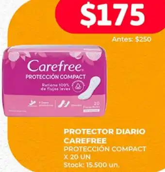 Supermercados Tadicor Protector Diario Carefree 20un oferta