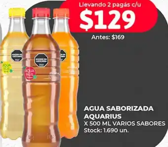 Supermercados Tadicor Agua Saborizada Aquarius 500ml oferta