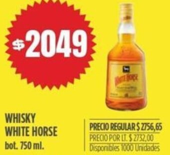 Supermercados Vea Whisky White Horse 750ml oferta