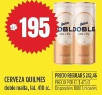 Supermercados Vea Cerveza Quilmes 410cc oferta