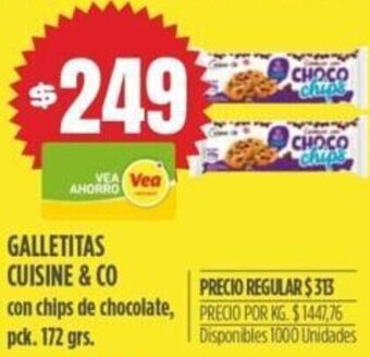 Supermercados Vea Galletitas Cuisine & Co 172g oferta