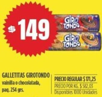 Supermercados Vea Galletitas Girotondo 254g oferta