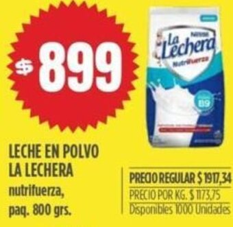Supermercados Vea Leche en Polvo La Lechera 800g oferta