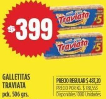 Supermercados Vea Galletitas Traviata 506g oferta