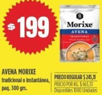 Supermercados Vea Avena Morixe 300g oferta