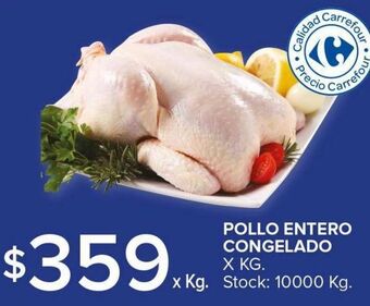 Carrefour Maxi Pollo entero congelado kg oferta