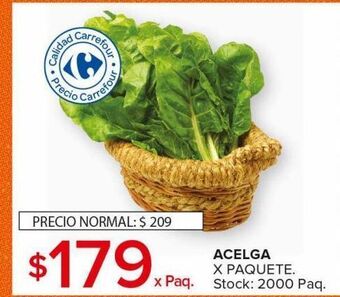 Carrefour Maxi Acelga x paquete oferta