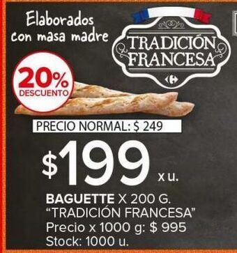 Carrefour Maxi Baguette 200g oferta