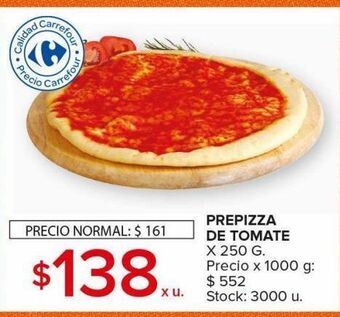 Carrefour Maxi Prepizza de tomate 250g oferta