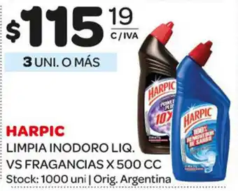Carrefour Maxi Harpic Limpia Inodoro Liq. Vs Fragancies x 500 cc oferta