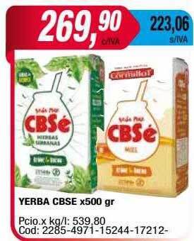 Maxiconsumo Yerba cbse oferta