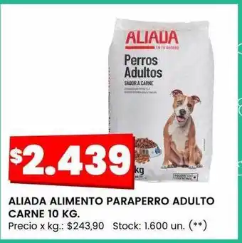 Changomas Aliada alimento paraperro adulto carne 10 kg oferta
