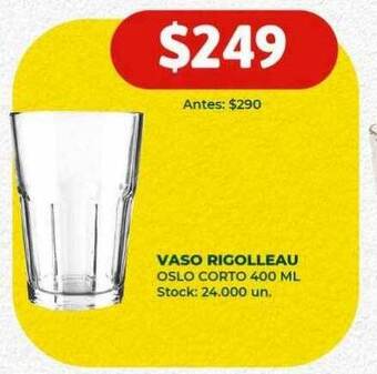 Super MAMI Vaso rigolleau oslo corto 400 ml oferta