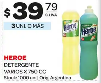 Carrefour Maxi Heroe Detergente Varios x 750 cc oferta