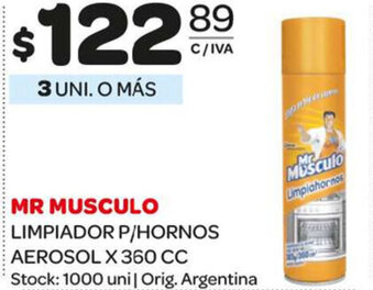 Carrefour Maxi Mr Musculo Limpiador P/Hornos Aerosol x 360 cc oferta