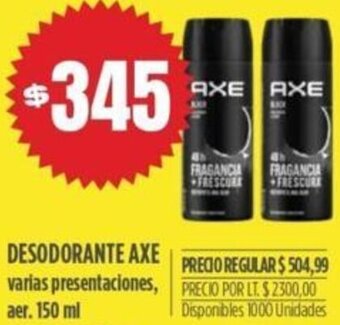 Supermercados Vea Desodorante Axe 150ml oferta