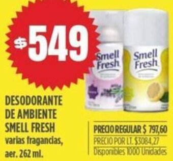 Supermercados Vea Desodorante de Ambiente Smell Fresh 262ml oferta